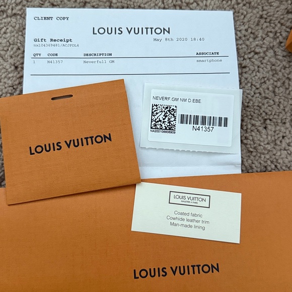 Authentic Louis Vuitton Damier Neverfull GM Pochette Cherry interior - Picture 9 of 12